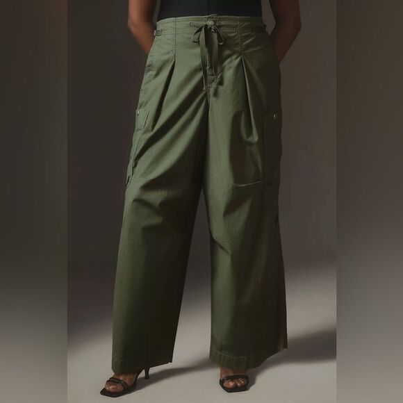 Anthropologie Pilcro Slouchy Fit Surplus Pants dark green Size 27p NWT in packag - Picture 7 of 12